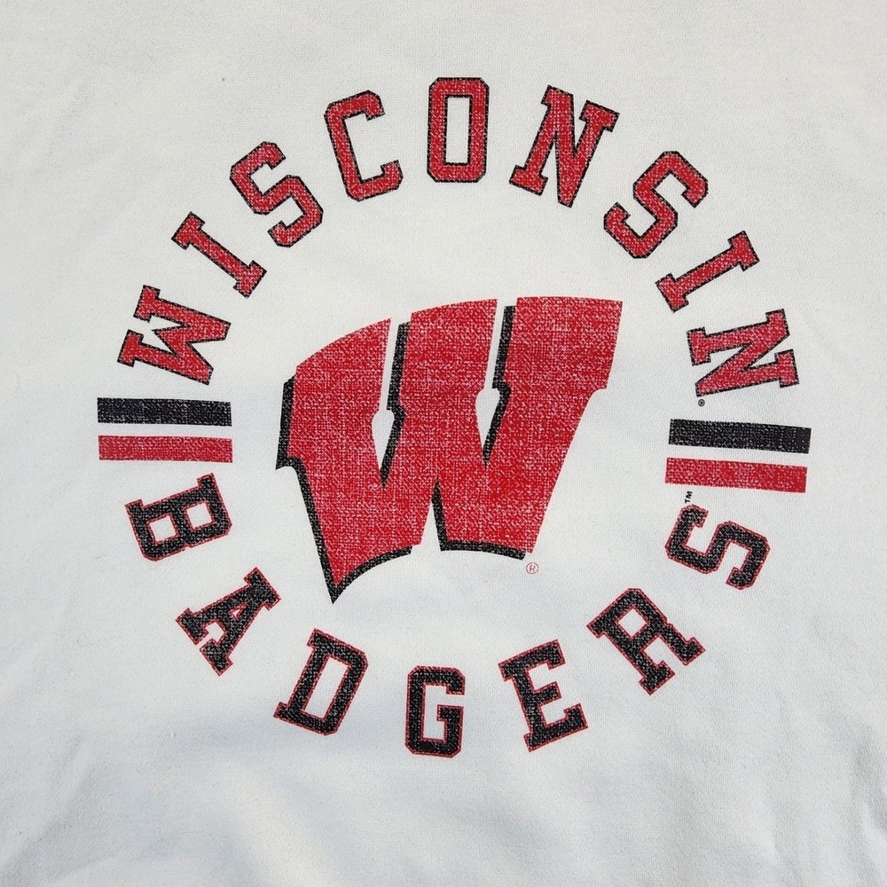 Gameday Couture Womens L White Wisconsin‎ Badgers Sweatshirt NCAA Gameday Sporty